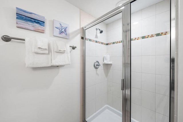 bathroom with an enclosed shower