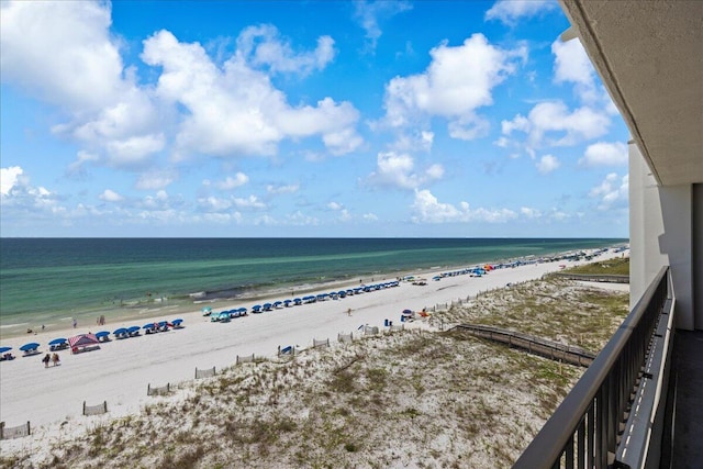 water view featuring a beach view