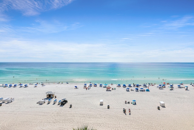 water view featuring a beach view