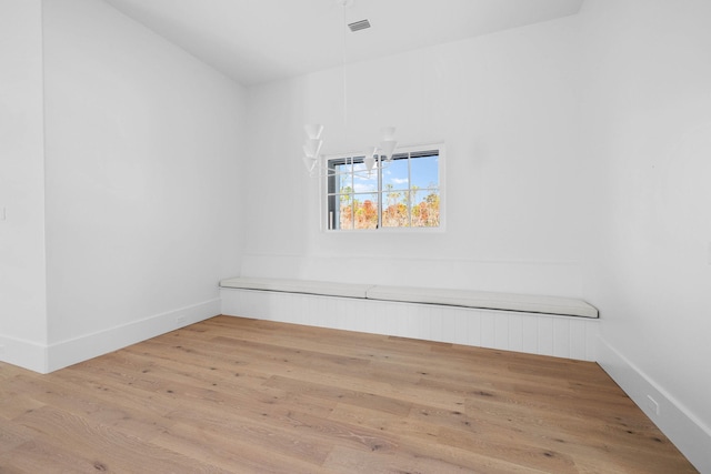 empty room featuring light hardwood / wood-style floors