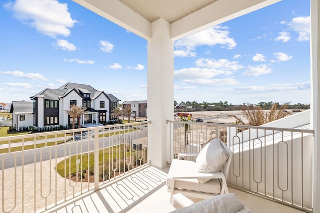 balcony with a residential view