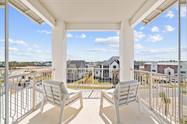 balcony with a residential view