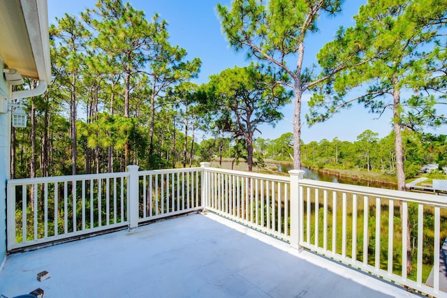 view of patio / terrace with a water view