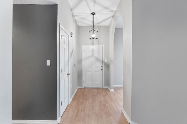 hall featuring light hardwood / wood-style flooring