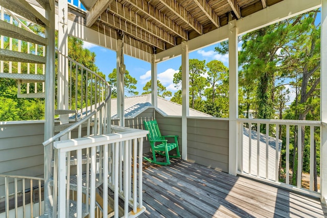 view of wooden deck