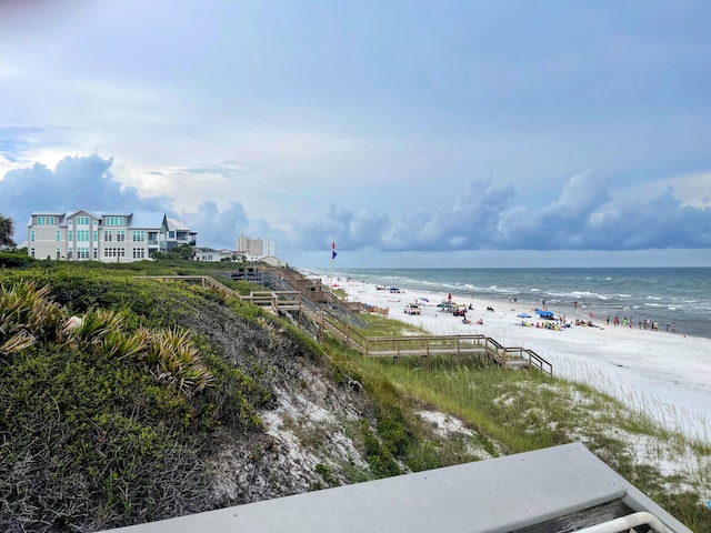 water view with a view of the beach