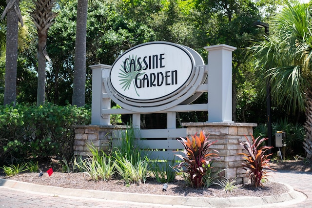 view of community sign