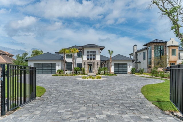 view of front of house featuring a garage