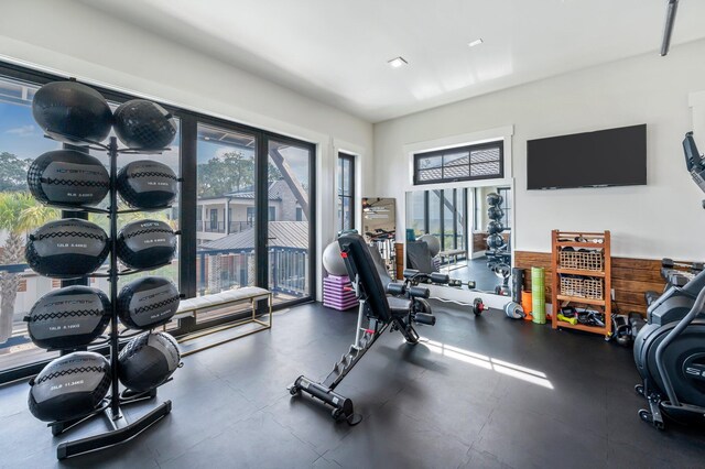 view of exercise room