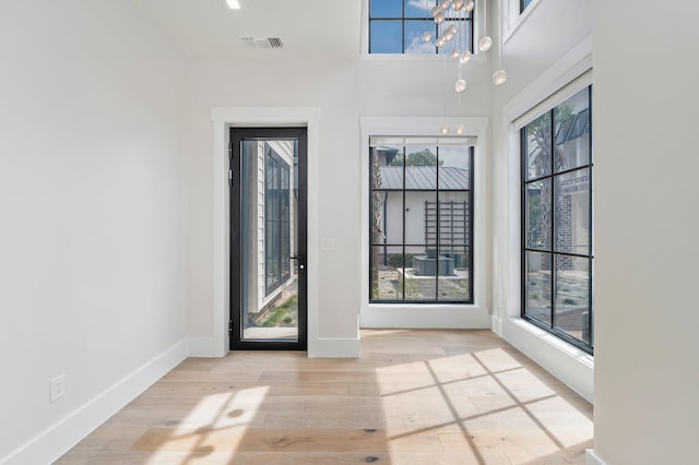 interior space featuring light hardwood / wood-style flooring