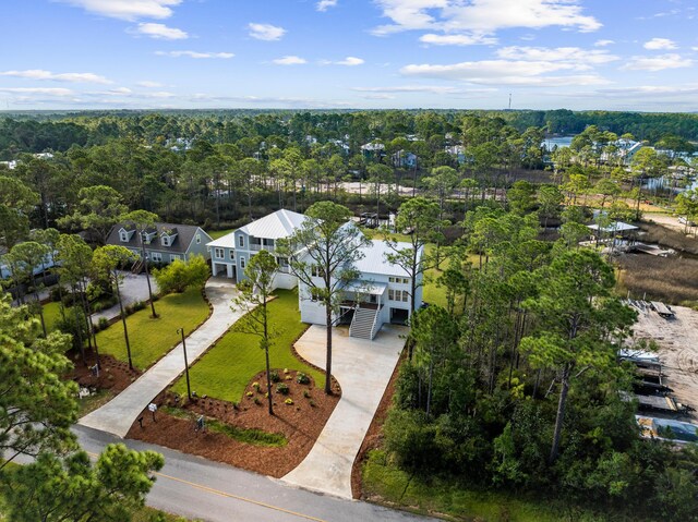 aerial view with a residential view