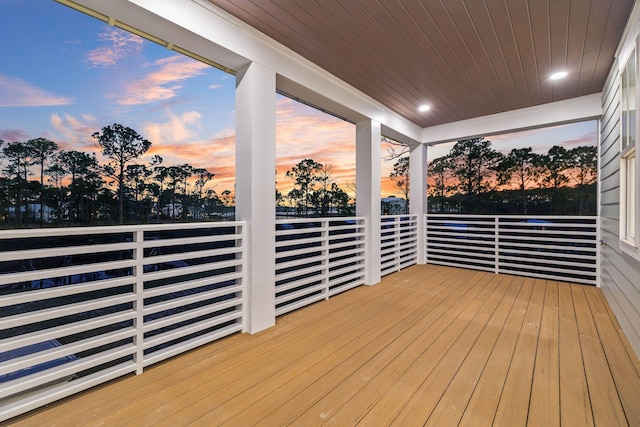 view of deck at dusk