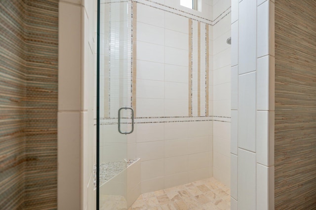 bathroom with walk in shower