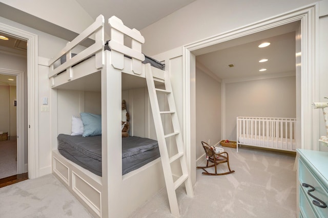 view of carpeted bedroom