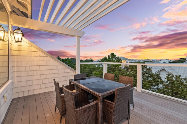 view of deck at dusk