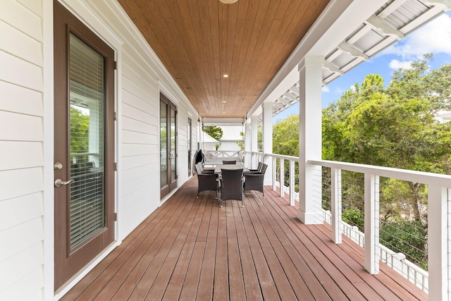 view of wooden terrace