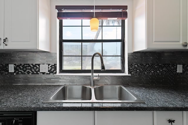 356 Billfish Ave Unit 8, Fort Walton Beach, FL 32548 - kitchen with white cabinets, backsplash, dishwasher, and a sink