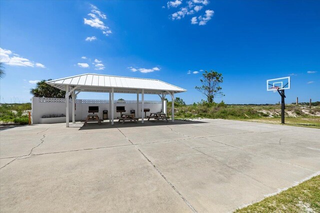 exterior space with a gazebo