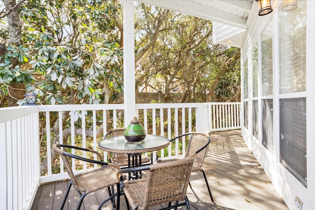 view of wooden deck