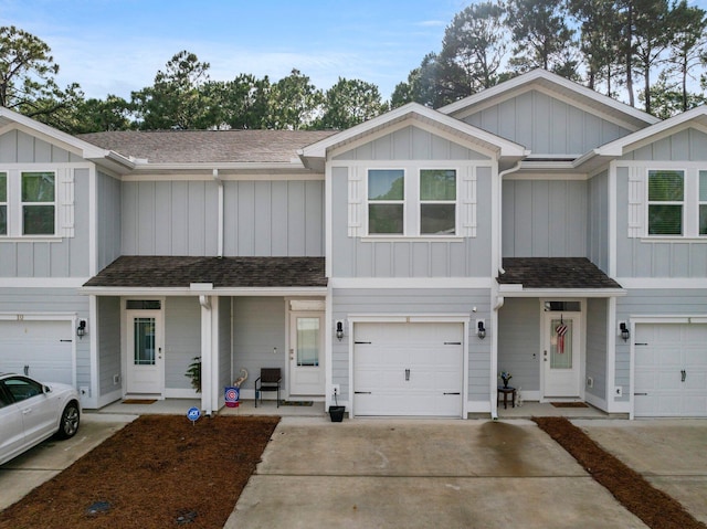 view of property featuring a garage