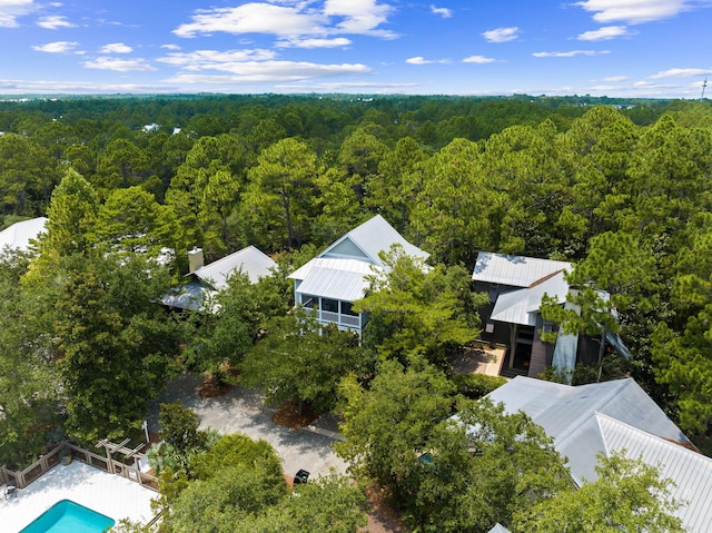 51 Bramble Ln, Santa Rosa Beach, FL 32459 - aerial view of a forest and a pool
