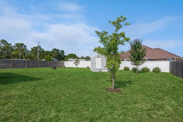 6022 Willsey Trl, Crestview, FL 32539 - view of yard featuring a shed, an outdoor structure, and a fenced backyard