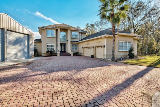 view of front of home featuring a garage