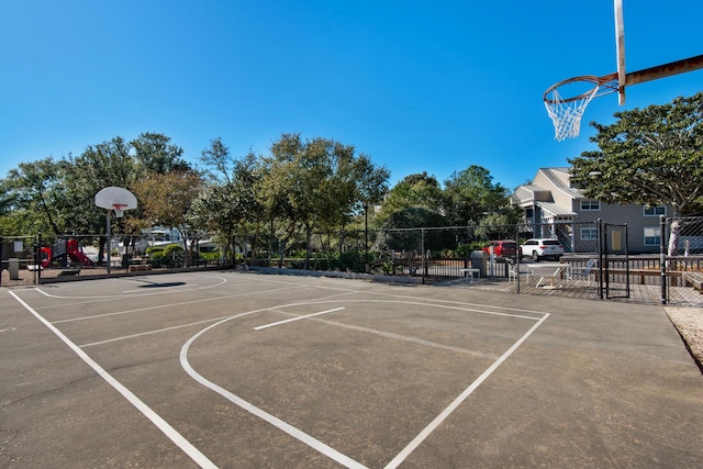 view of basketball court