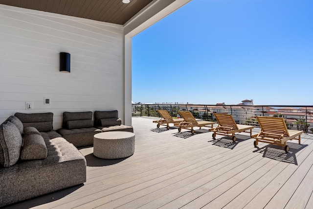 5050 W County Highway 30a, Santa Rosa Beach, FL 32459 - wooden deck featuring an outdoor living space