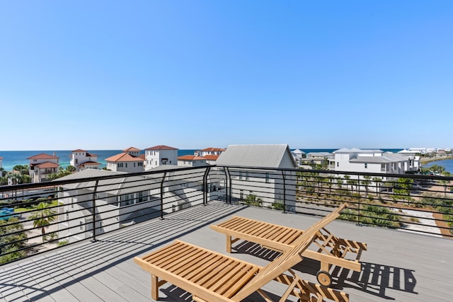 5050 W County Highway 30a, Santa Rosa Beach, FL 32459 - wooden terrace featuring a water view