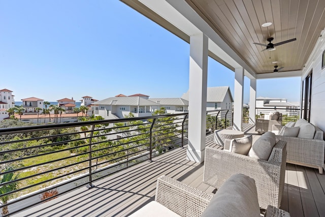 5050 W County Highway 30a, Santa Rosa Beach, FL 32459 - balcony with a residential view and ceiling fan