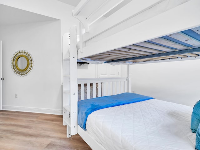 bedroom featuring light hardwood / wood-style flooring