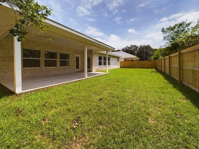 view of yard featuring a patio area