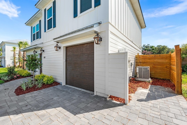 garage with central AC