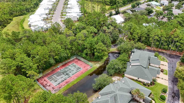 aerial view with a residential view