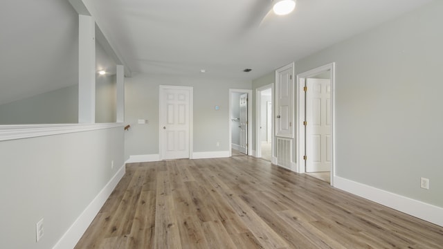 interior space featuring light wood-type flooring