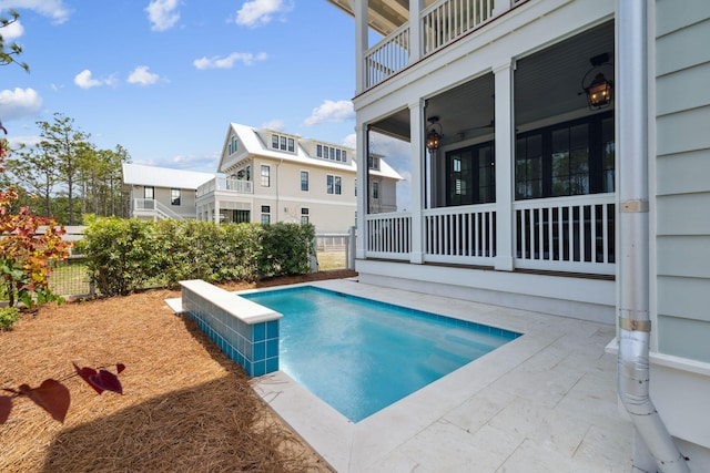 220 Climbing Rose Way, Santa Rosa Beach, FL 32459 - view of swimming pool featuring a patio area and fence