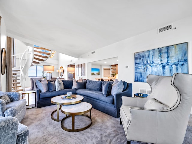 view of carpeted living room