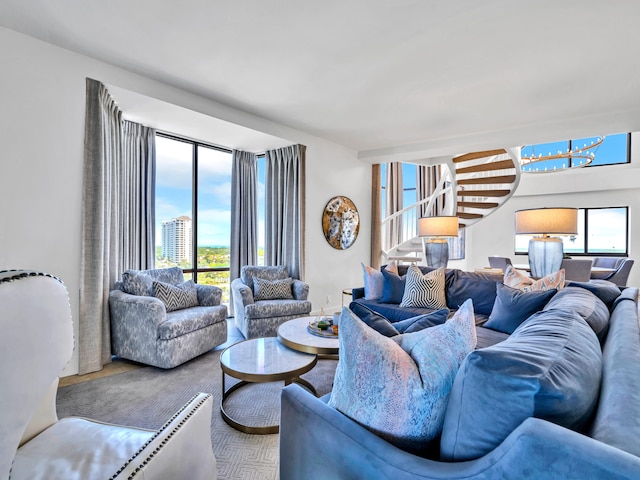 view of carpeted living room