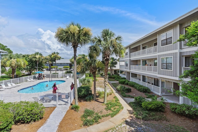 view of pool with a patio