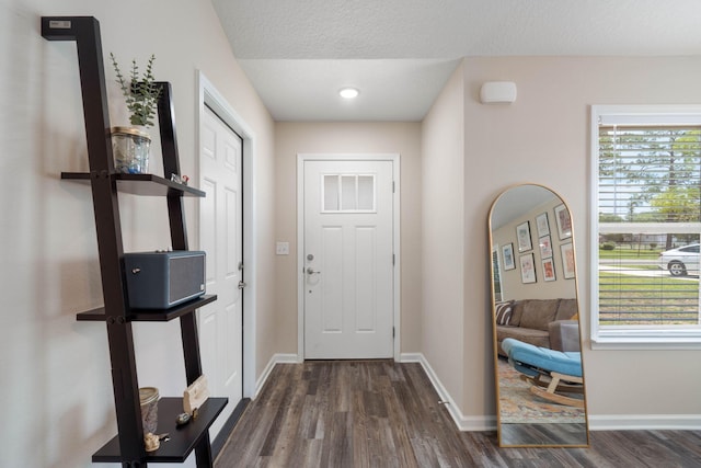 entryway featuring dark hardwood / wood-style floors