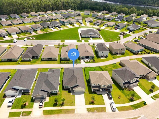 bird's eye view featuring a residential view