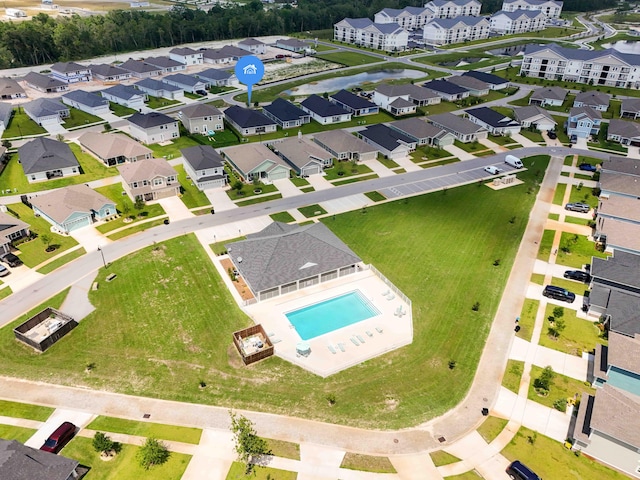 bird's eye view featuring a residential view