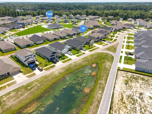 drone / aerial view featuring a residential view