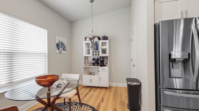 dining area featuring light hardwood / wood-style floors