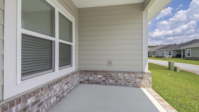 view of patio featuring a residential view