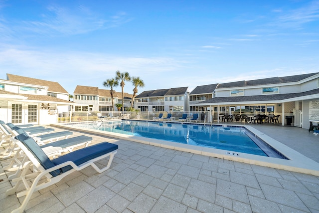 view of pool featuring a patio area