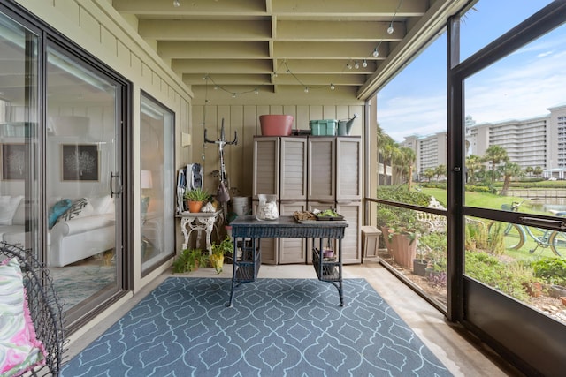 view of sunroom