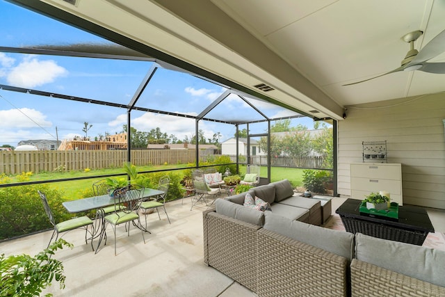 view of sunroom / solarium