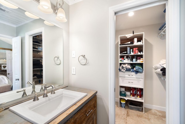 bathroom with vanity